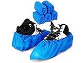 Jukusa Outdoor Waterproof Disposable Shoe Covers Portable Rain Boots Rainproof Shoes Cover Men Women Teens Anti-sand Shoe Cover 100 Pcs, 50 Pair (Size-Medium)