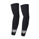 New Balance Unisex Outdoor Sports Compression Arm Sleeves, Arm Warmer, Black and White (1 Pair)