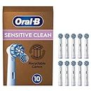 Oral-B Pro Sensitive Clean Electric Toothbrush Head, X-Shaped & Extra Soft Bristles For Gentle Brushing & Plaque Removal, Pack of 10 Toothbrush Heads, Suitable For Mailbox, White