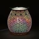 Jones Home OB_40938 Electric Oil Burner | 3D Geometric Flower Light Up | 1pc. 512g, Multicolor