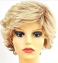 Forever Young UK Ladies Short Light and Ash Blonde Mix Lifting Fashion Wig with Rolling Curls