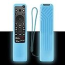 Luminous Blue Remote Case for Sony 4Κ 8K Ultra HD TV RMF-TX800P RMF-TX800U RMF-TX800C RMF-TX900U RMF-TX900C RMF-TX900P X80K X95K XR-A80K XR-X90K Series 2022 Remote Cover with Loop(Glow in Dark Blue)