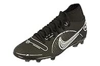 Nike Superfly 8 Club Fg/MG, Unisex Adult Football Boots, Black Metallic Silver Medium Ash, 11.5 US