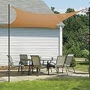 HIPPO Shade Sail 9.5 x 13 ft 150 GSM Sun Shade 85% UV Block for Canopy Cover, Outdoor Patio, Garden, Pergola, Balcony Tent (Beige-Brown, Customized, Pack of 1)