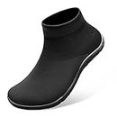 SKASO Minimalist Barefoot Sock Shoes for Women Men Minimalist Mesh Non Slip Water Shoes Slip On, A-Black, 11.5-12.5 Women/9-10 Men, 11.5-12.5 US Women/9-10 US Men (S-YLA09-Black-XL)