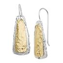 Silpada 'Cimarron Slopes' Two-Tone Tapered Drop Earrings in Sterling Silver & 14K Gold Plate