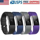4 Pack Replacement Wristband For Fitbit Charge 2 Band Silicone Fitness Large US