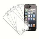 eTECH Collection 5 Pack of Crystal Clear Screen Protectors for Apple iPhone 5/5S/5C AT&T/T-Mobile, Sprint, Verizon