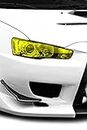 tuf-kote® Self Adhesive Neon Yellow Colored Transparent Headlight Tail Light Tint Film [12 Inches x 48 Inches]
