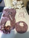 baby girl clothes 0-3 months bundle new With Accessories 