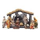 Nativity Set with Figures, The Real Life Nativity, Christmas Nativity Stable for Garden Indoor and Outdoor Decoration, Jesus Birth Set Lzww