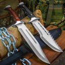 15" FULL TANG FIXED BLADE SURVIVAL FISHING HUNTING CAMPING BOWIE KNIFE