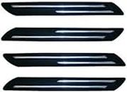 VRT Car Bumper Protector Guard with Double Chrome Strip for Car 4Pcs - Black for All Cars
