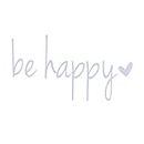ISEE 360® Be Happy, Car, Truck, Exterior Vinyl Decal Car Sticker for Sides, Rear, Bumper (Pack of 2)