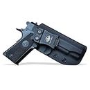 PoLe.Craft IWB KYDEX Holster Fits: Colt 1911 Commander .45 9mm 4.25 4.5 Inch Compact Gun Holster Funda Pistola Case Inside Concealed Carry Holster Guns Accessories (Black, Right Hand Draw (IWB))