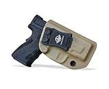 IWB Tactical KYDEX Gun Holster Custom Fits: Springfield XD Mod .2 3" Sub-Compact 9MM / .40 S&W Funda Pistola Case Inside Concealed Carry Holster Guns Accessories (Tan, Right Hand Draw (IWB))