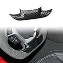 Justautotrim Carbon Fiber Look Steering Wheel Cover molding Cover Trims Accessories for 2014 2015 2016 2017 2018 Chevrolet Corvette C7