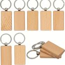 10 Pcs Versatile Blank Wood Keychains For Diy Crafts, Jewelry Making, Christmas Decorations, Wall Hangings, Bag Accessories, And Pet Tags - Create Unique And Personalized Gifts And Accessories