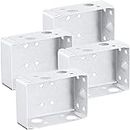 Anlayliay 4 Pieces Blind Brackets 2 Inch Low Profile Box Mounting Bracket for Headrail (White)