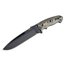 Hogue EX-F01 7in Fixed Drop Point Blade A-2 Black Kote G-10 Scales - G-Mascus Green 35158