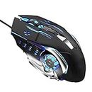 Saibaba Insulators TG Gaming Mouse - USB Wired Gaming Mouse 3200DPI Adjustable 6 Buttons LED Backlit Gamer Mice for Desktop PC Computer Laptop Accessories Mouse
