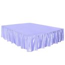 Bed Skirt Satin Silk Wrap Around Dust Ruffle 14 Inch Drop Light Purple Full