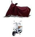 ROMEIZ - Two Wheeler - Scooty - Bike Cover for Avera Retrosa BS6 Cover with Water-Resistant and Dust Proof Premium 190T Fabric_Entire Maroon