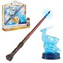 Wizarding World, Harry Potter 13" Light-Up Patronus Wand Collectible Toy + Figure, Lights & Sounds with 3 Power Levels, Gift for Girls and Boys Age 6+
