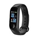 Smart Plus Fitness Tracker 2019 Bluetooth Mobile Smart Bracelet M3S Sports Pedometer IP67 Waterproof Heart Rate Sleep Monitor for Android M3 Call, Alarm Reminder Shake to Remote Camera