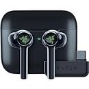 Razer New Hammerhead Pro HyperSpeed Wireless Gaming Earbuds for PC, Playstation, Switch, Mobile: Adjustable ANC - Fast Wireless Charging Case - 30 Hr Battery - Bluetooth 5.3 - Chroma RGB - Black