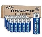 Powermax 24-Count AA Batteries, Ultra Long Lasting Alkaline Battery, 10-Year Shelf Life, Reclosable Packaging