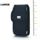 LARGE RUGGED CELL PHONE VERTICAL POUCH WITH METAL CLIP AND BELT LOOP HOLSTER