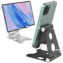 Wurycia 2 Pack Phone Stand, Full Aluminum Foldable Mobile Phone Holder, Desktop Phone Stand for 4-13'' Smartphones and Tablets