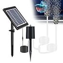 YUNFANG Solar Pond Aerator with Air Pump 3 Modes 4W Air Oxygen Pump with Pipe 2 Air Bubble Stones No Noise Solar Powered Pond Aerator for Pond Stock Tank Fishing Hydroponics Black