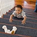 TreadSafe Carpet Stair Treads Non-Slip | 8"x30" Set of 15 | Charcoal Gray | Pre Applied Adhesive | Non Slip Stair Runner for Safety and Grip for Kids Elders and Dogs