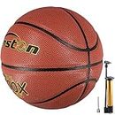 Senston Hygroscopic PU Leather Basketball Size 7 Hygroscopic PU Leather Basketball for Training Matches Entertainment and Sports…Brown