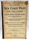 1909 SCOTT'S NEW COAST PILOT lagos americanos y canadienses, gráficos, mapas, navegación,