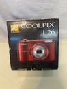 Nikon COOLPIX L26 16.1MP Digital Camera - Red. Fully Tested