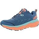 HOKA ONE ONE Womens Challenger ATR 6 Textile Synthetic Trainers, Real Teal Cantaloupe, 7