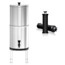 2.38Gal Gravity Water Filter System Stainless Steel Water Filtration System O4L8