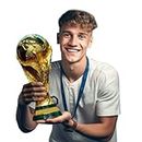 14.2IN 2022 World Cup Replica Resin Soccer Collectibles Sports Fan Trophy Gold Bedroom Office Desktop Decor