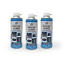 PRIME JJ- PACK 3 Spray de Aire comprimido a base de gas para limpieza de material electrónico, 400 ml (3)