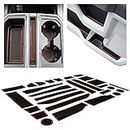 CupHolderHero for Ford F-150 2017-2020 Custom Liner Accessories Cup Holder, Console, and Door Pocket Inserts 28-pc Set (F150 SuperCrew) (Red Trim)