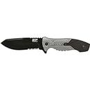 Smith & Wesson M&P SWMPF2BS 8.7in S.S. Full Tang Fixed Blade Knife with 4.1in Serrated Clip Point Blade and Aluminum Handle for Tactical, Survival and EDC