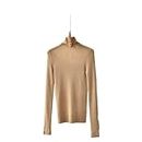 dagui Base Wool and Cashmere Warm Base Sweater Sweater Turtleneck Slim Fit Inner Wear Comfortable Women's Clothing Camel L
