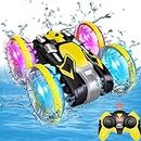 Hony Toys for 6-12 Year Old Boys RC Car for Kids 2.4 GHz Remote Control Boat Waterproof RC Monster Truck Stunt Car 4WD Remote Control Vehicle Boys Girls Gifts All Terrain Water Beach Pool Toy