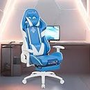 Dr Luxur Leeroy Ergonomic Gaming Chair for Office Work at Home with Neck & Lumbar Pillow with Full 180 Recliner Back & Footrest, 2-D Armrest with Metallic Wheelbase and Multi Lock (Leeroy)
