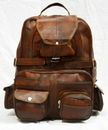 Men's Large Real Leather Laptop Backpack Rucksack Travel Bag Best Gift For Men's