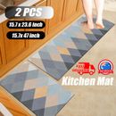 Non-Slip Kitchen Door Carpet Anti-Oil Floor Rug Waterproof Pad Bathroom Home Mat