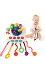 Juguetes Montessori para 1 año de edad, juguete de actividad con cuerda de viaje para bebés 6-12 M